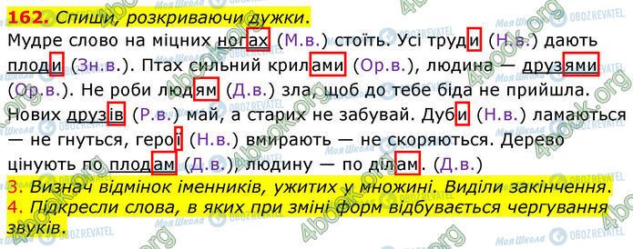 ГДЗ Укр мова 4 класс страница 162